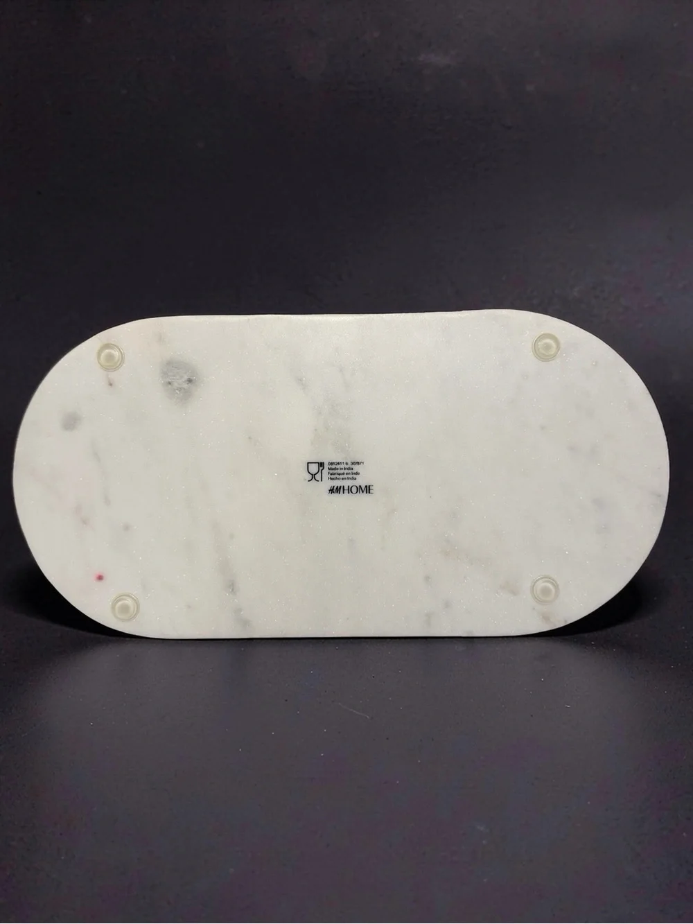 H&M White Marble Vanity Tray Soap Dish Jewelry Tray Bathroom Decor
